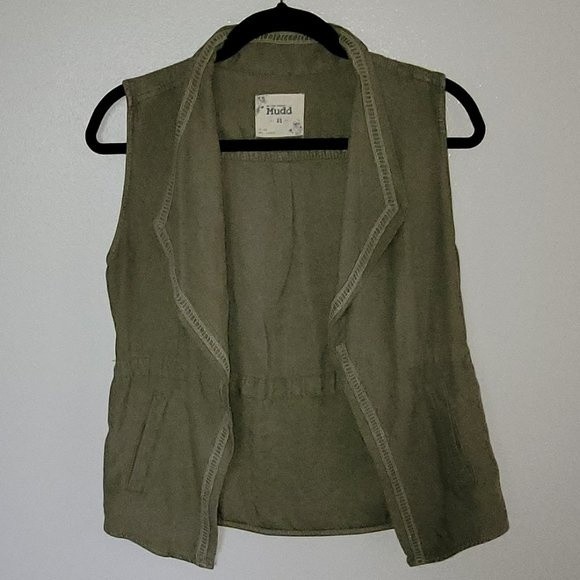 Mudd Vest Olive Green X-Small - Picture 1 of 3